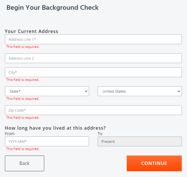 Error The system is not accepting my address entry